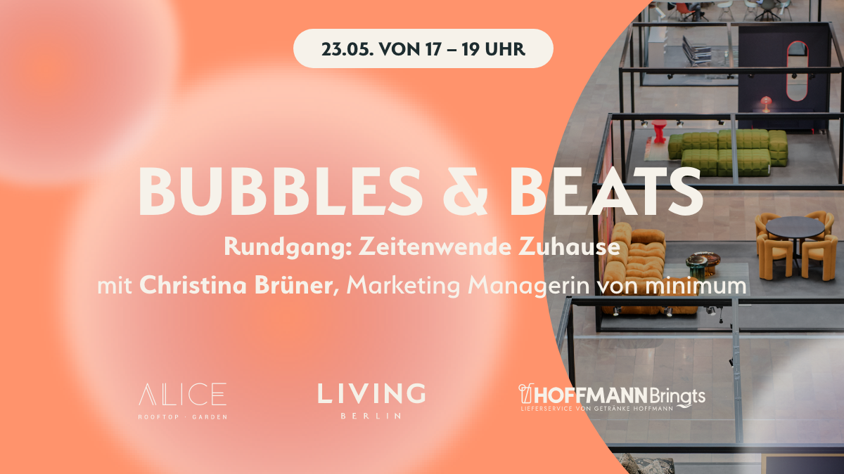 BUBBLES &amp; BEATS SPECIAL - TURNING POINT AT HOME <br> Exclusive guided tour through the exhibition of minimum